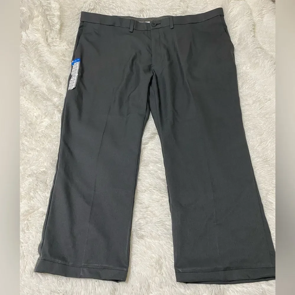 Haggar NWT ALTERED Cool 18 Pro Pant Classic Fit Gray Flat Front Men’s Size 44